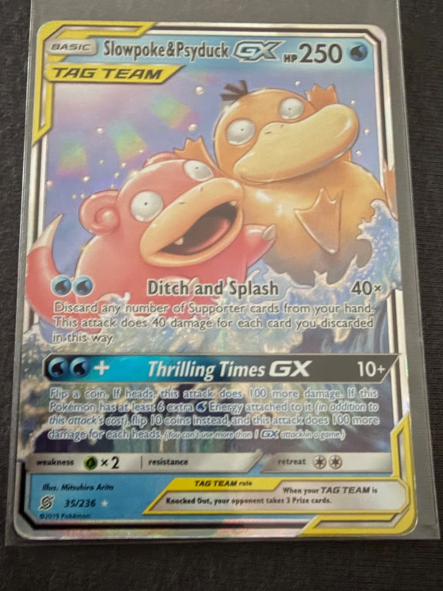Slowpoke & Psyduck — Carte #35, état Played (visuel provisoire)
