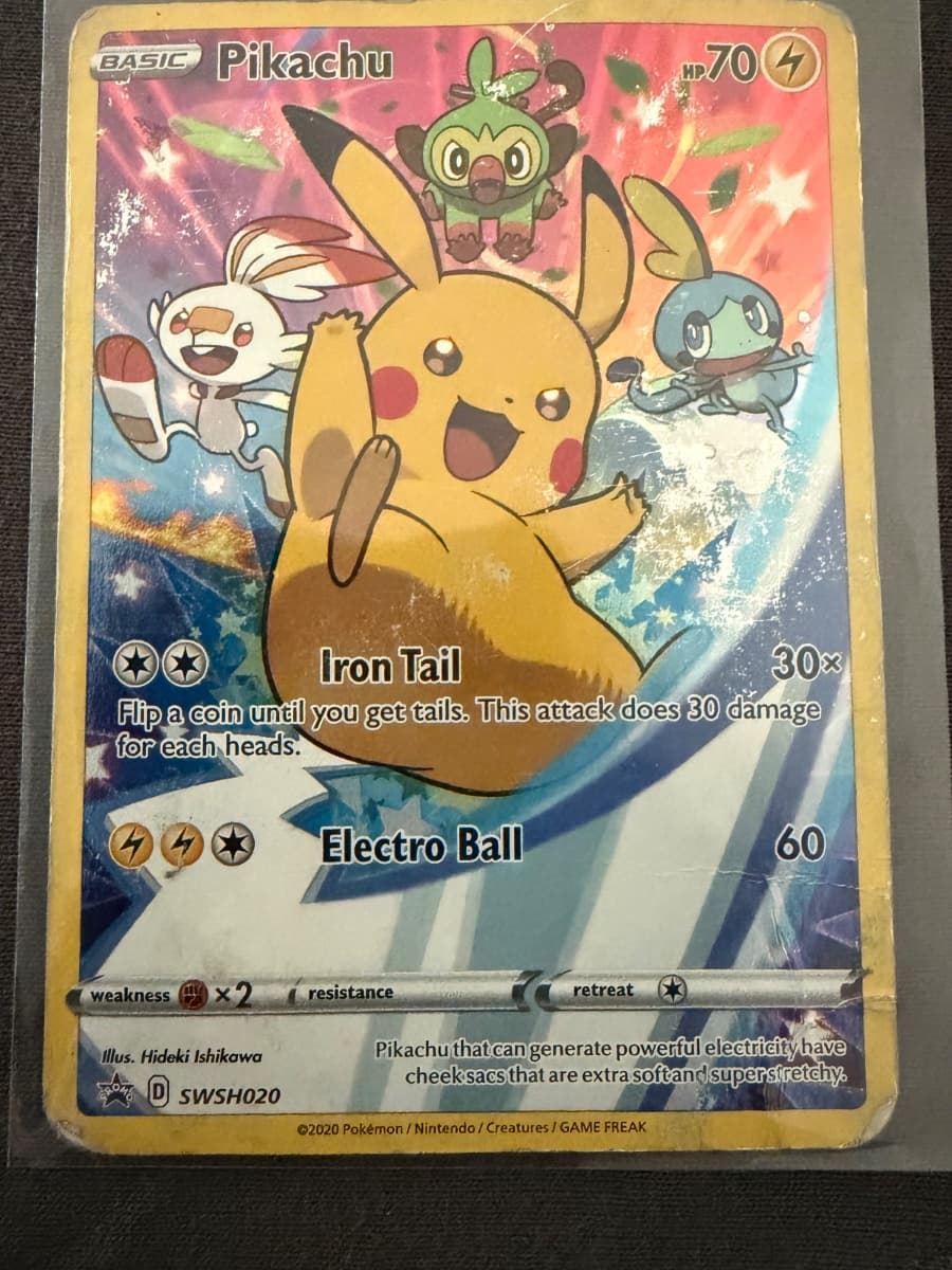 Pikachu — Carte #Swsh020, état Poor (visuel provisoire)