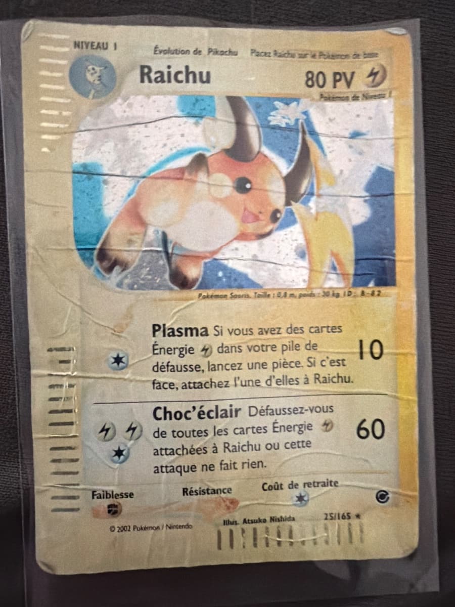 Raichu — Carte #25, état Poor (visuel provisoire)