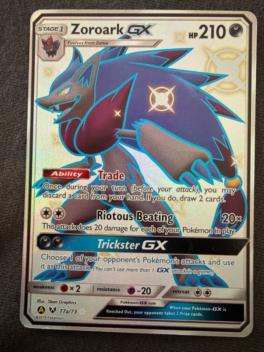Zoroark — Carte #77, état Excellent (visuel provisoire)
